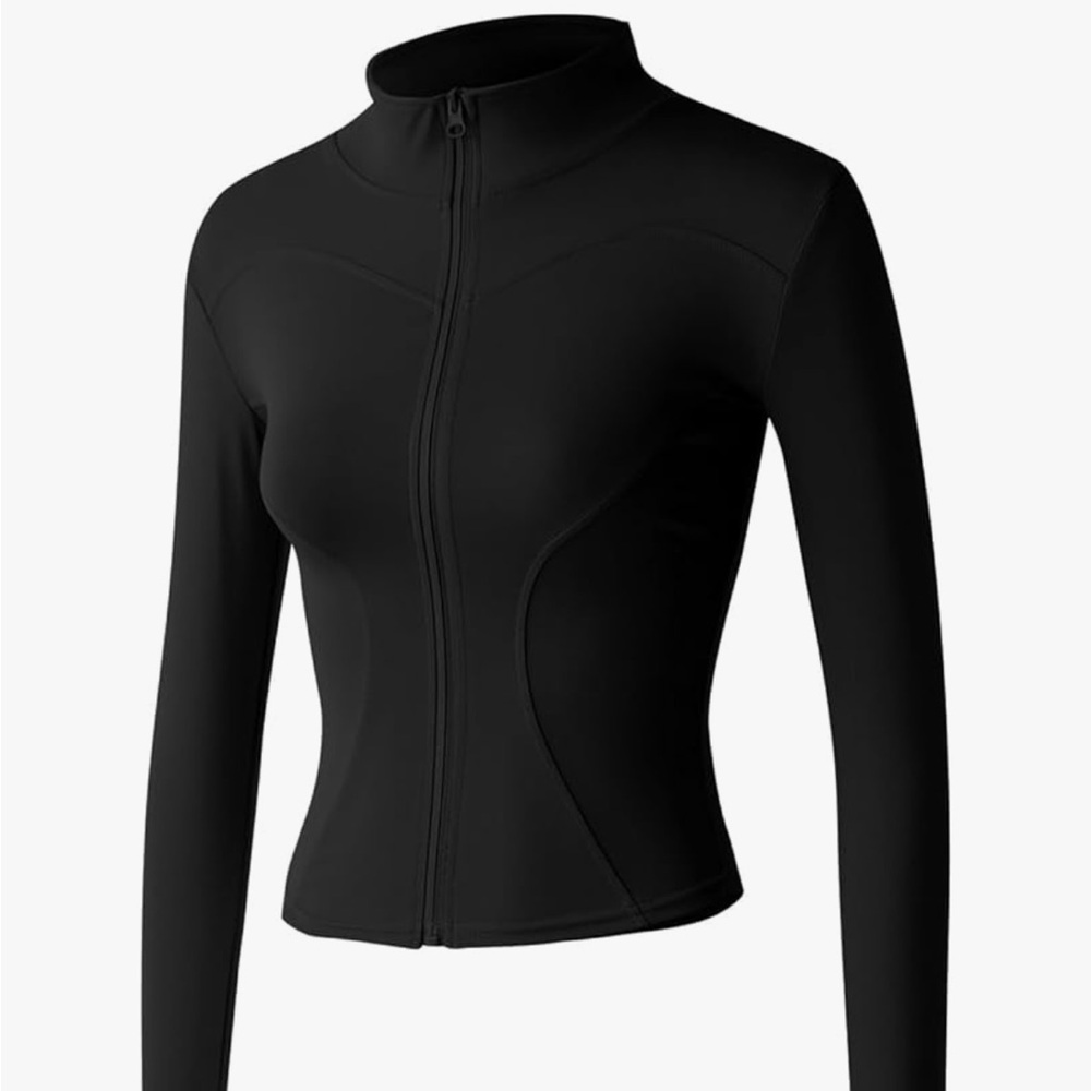 Women's Black Fitted Work out Jacket